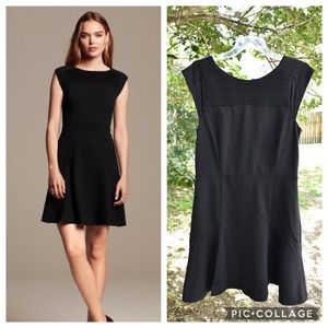 Banana Republic Pintuck Ponte Fit & Flare Dress